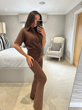 Load image into Gallery viewer, The Reine - Trouser Set Carafe Brown POST DATE IN STOCK