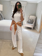 Load image into Gallery viewer, Tee & Trouser Set - White & Deer Print POST DATE 13.8.26