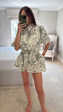 Load image into Gallery viewer, Tahnee Playsuit ~ Jungle Toile Print ~ Green 13.8.26