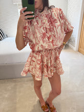 Load image into Gallery viewer, Tahnee Playsuit ~ Jungle Toile Print ~ Red POST DATE 13.8.26