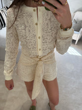 Load image into Gallery viewer, Natural Undyed Venetian~ Ribbed Cardigan & Tie Belt POST DATE 13.8.26