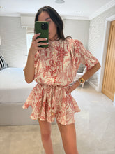 Load image into Gallery viewer, Tahnee Playsuit ~ Jungle Toile Print ~ Red POST DATE 13.8.26
