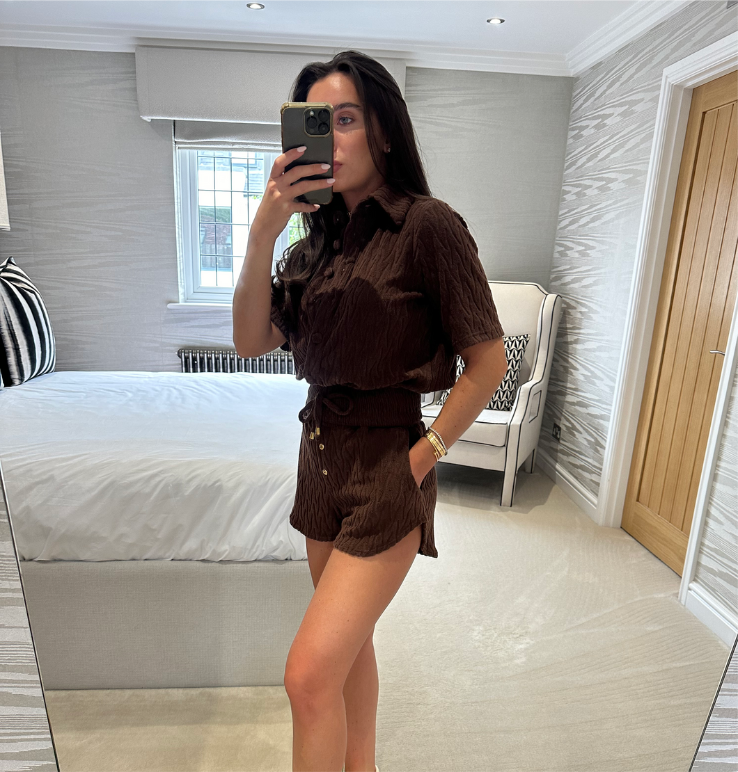 The Reine - Boxer Short Set Carafe Brown  POST DATE 19th September