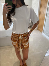 Load image into Gallery viewer, TEE &amp; TIE DRESS - White &amp; Deer Print POST DATE 13.8.26
