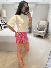 Load image into Gallery viewer, TEE &amp; TIE DRESS - Cream &amp; Petal Print POST DATE 13.8.26
