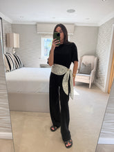 Load image into Gallery viewer, Tee &amp; Trouser Set - Black &amp; Dalmatian Print POST DATE 13.8.26
