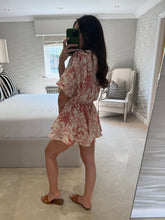 Load image into Gallery viewer, Tahnee Playsuit ~ Jungle Toile Print ~ Red POST DATE 13.8.26
