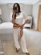 Load image into Gallery viewer, Tee &amp; Trouser Set - White &amp; Deer Print POST DATE 13.8.26
