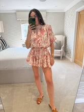 Load image into Gallery viewer, Tahnee Playsuit ~ Jungle Toile Print ~ Red POST DATE 13.8.26
