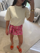 Load image into Gallery viewer, TEE &amp; TIE DRESS - Cream &amp; Petal Print POST DATE 13.8.26
