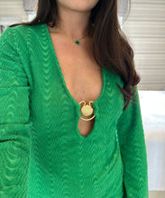 Load image into Gallery viewer, Pearl Mini Dress - Green PRE ORDER
