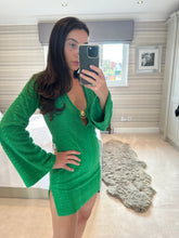 Load image into Gallery viewer, Pearl Mini Dress - Green PRE ORDER
