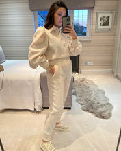 Load image into Gallery viewer, Cream Coco Sherpa Boucle Jumpsuit
