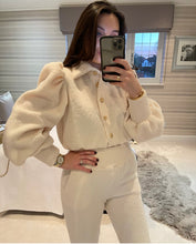 Load image into Gallery viewer, Cream Coco Sherpa Boucle Jumpsuit
