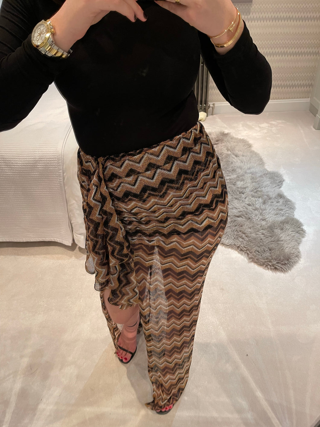 Black & Gold Lio Skirt