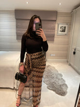 Load image into Gallery viewer, Black &amp; Gold Lio Skirt
